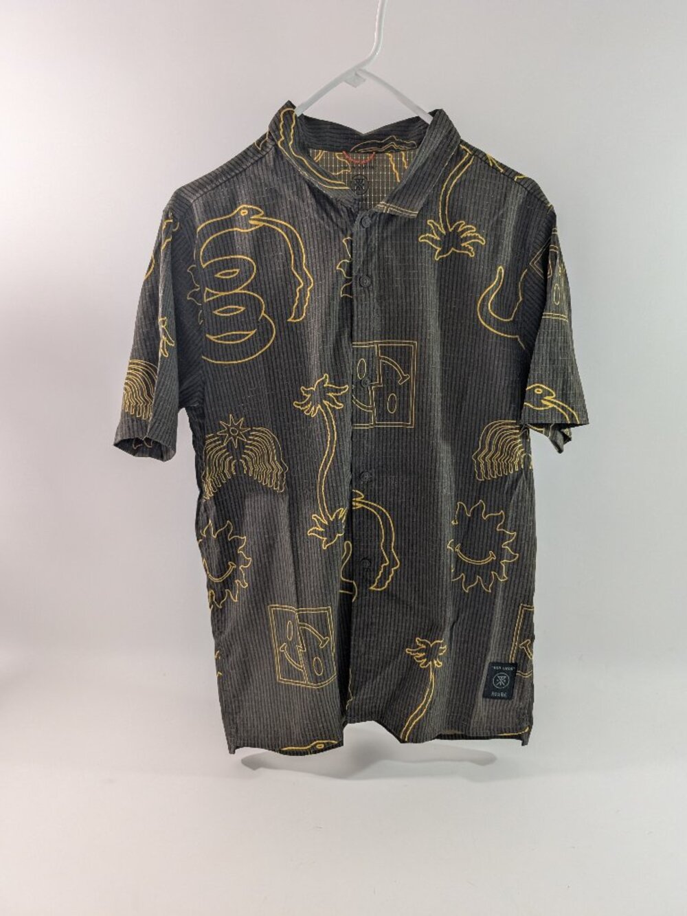 Roark Bless Up Short Sleeve Button Up Shirt Size Medium